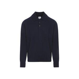PAUL SMITH Men's Long Sleeve Knit Polo Shirt Men BLUE Sweaters & Cardigans